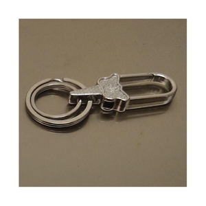 <strong>Key</strong> <strong>Chain</strong> Metal Silver Car Keyring Travel Household Factory Price Fashion Waist Belt Double Rings <strong>Key</strong> <strong>Hook</strong> for Men and Women - Product Image 2