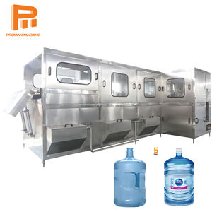 Ligne de production entièrement automatique 5 gallons 19 litres de baril d'eau minérale lavage remplissage machine de capsulage usine d'embouteillage d'eau - Product Image 1