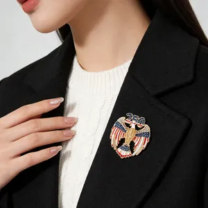 Broche HLC RTS 250e Anniversaire de l'Indépendance, en forme d'aigle, avec strass et émail, bijou patriotique du drapeau américain - Product Image 5