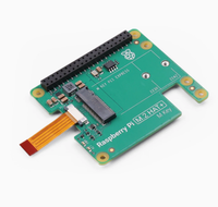 Kit AI Raspberry PI Asli dengan Daya Komputasi Hailo8l 13Tops, M.2 Hat Pl5 CM4 HAT yang Disesuaikan untuk Raspberry Pi 5