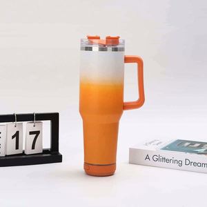 <b>Double</b> <b>Wall</b> Stainless Steel Thermal Cup With <b>Double</b> Mouth Coffee Mug, Custom Color and Logo Gift Bottle With Bluetooth - Product Image 4