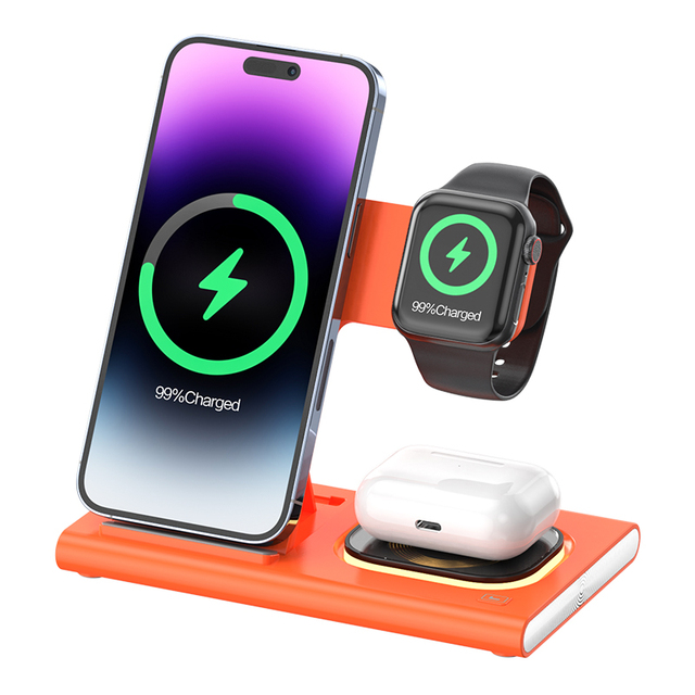 Electronics Gadgets 3-in-1 Fast Wireless Charger Wireless Charging Stand Compatible with Apple and Android