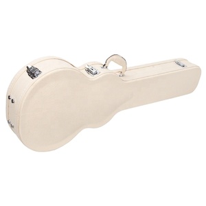 Étui de <span class=keywords><strong>guitare</strong></span> de haute qualité en polyester beige avec intérieur en velours blanc et boucle en métal argenté, style frais et compact, fabriqué en Chine - Product Image 5