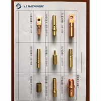 Perni di sicurezza in rame per connettori elettrici maschio a testa di pistola per colonnine di ricarica di nuova generazione, finitura lucida, modello LL-01-020