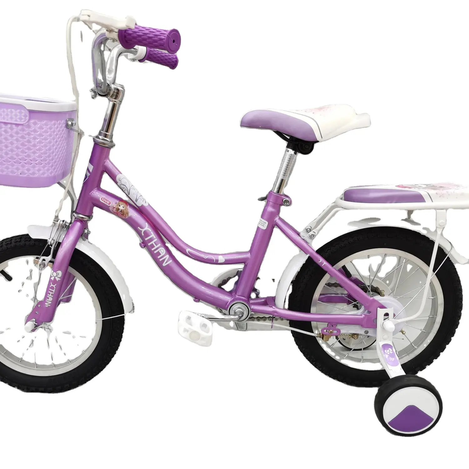 Bicicleta infantil XTH de vendas diretas da fábrica com estrutura de aço de alto carbono adequada para crianças de 6 a 10 anos de idade