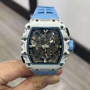 2025 Reloj mecánico de lujo de gama alta para hombres, reloj mecánico deportivo con esqueleto en forma de barril - Product Image 1