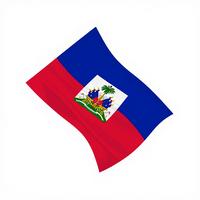 1 pièce/2 pièces Drapeau d'Haïti 3x5 pieds Drapeau durable Bannière en polyester de qualité supérieure Couleurs vibrantes 2 œillets Décorations de vacances Chine continentale