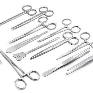 Juego de Instrumentos Básicos para Cirugía Menor con Caja de Acero Inoxidable, Tijeras, Pinzas y Portaagujas, Kit de Instrumentos Quirúrgicos Generales - Product Image 3