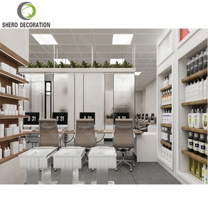 Cosmetics Shop Fitting Display <b>Cabinet</b> Custom Beauty Store Fixture Makeup Showcase Shelves with LED Lighting Design - Product Image 2