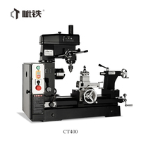 Machine combinée fraiseuse-tour CT400 Mini 3-en-1 avec moteur 750W et composants d'engrenage