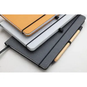 Carnet A5 en cuir recyclé GRS, gadgets durables - Product Image 3