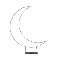 Set Stand Lengkung Setengah Bulan Logam 6.5ft dengan Pipa Tugas Berat 32mm dan Penutup Khusus untuk Pernikahan dan Baby Shower