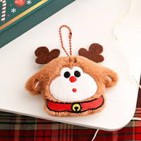 Mini-pendentifs en peluche cousus main style dessin animé sur le thème de Noël, vente en gros, porte-clés, breloques de sac, accessoires, ornements, petits articles