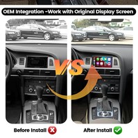 Interface sans fil CarPlay et Android Auto pour Audi 2004-2009 A6/Q7 MMI 2G, navigation Android Auto, Mirror Link, Airplay