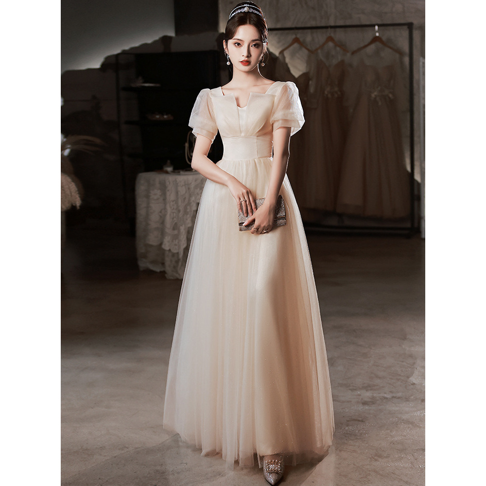 Champagne-colored long