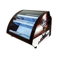 Meisda SC15 15L Mini vitrine commerciale à chocolat à température unique Réfrigérateur à porte en verre incurvée