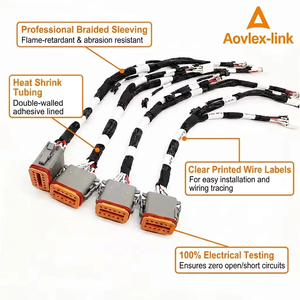 맞춤형 DT06-4S DT06-4P DT04-2P 22~14AWG DT 시리즈 2 3 4 5 6 8 12 핀 방수 데우치 DT 커넥터 케이블 - Product Image 5