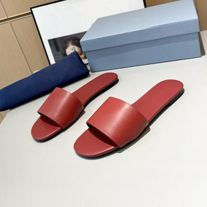 Las Mejores Sandalias Planas de Cuero de Diseñador para Mujer, Nuevas Sandalias de Moda, Última Moda, Sandalias Deslizantes al por Mayor para Mujer - Product Image 1