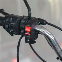 Interrupteur pour feux antibrouillard LED avec chargement USB pour vélos et motos, charge rapide, pince robuste et plastique ABS résistant