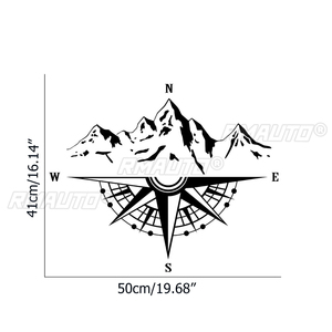 <b>Car</b> Sticker Decorative Compass with Mountain Offroad Self-Adhesive Vinyl <b>Car</b> Hood Sticker Cover <b>Car</b> <b>Decal</b> Accessories 50X41CM - Product Image 6