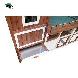 Fabrika satış lüks tavşan kafesi geniş özel nefes ahşap ticari Pet House kolay temizlik katı desen - Product Image 3