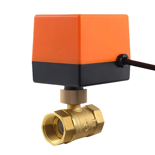 2023 hot selling DN15/DN20/DN25 Electric Motorized Thread Ball Valve Brass AC 24V 220V 2 Way 3-Wire