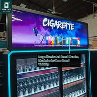 Présentoir à cigarettes verrouillable européen avec éclairage LED pour tabac et articles de fumeurs