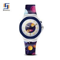 Venta al por mayor de fábrica personalizable patrón logotipo niños impermeable reloj de silicona niños reloj de cuarzo