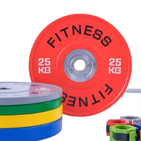 Pelat barbel karet CPU Angkat Berat warna-warni Logo kustom untuk pelat berat karet Gym