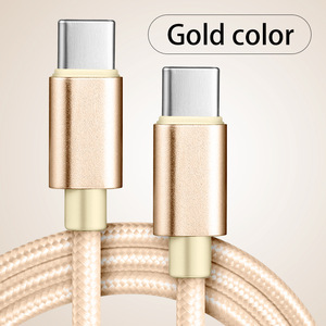 OEM USB C 1m 2M 3m cáp dữ liệu lớn nylon bện 3A nhanh chóng sạc Loại C đến C cáp truyền nhanh cho điện thoại Samsung - Product Image 2