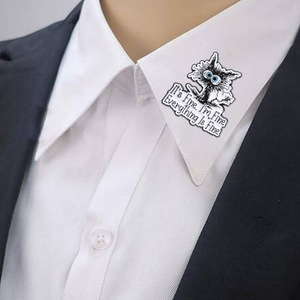 Europäische Kreative Zauberer-Brosche mit Großen Augen, Vergoldet, Kohleball-Design, Legierung mit Öldruck, Kleidungszubehör Großhandel - Product Image 3