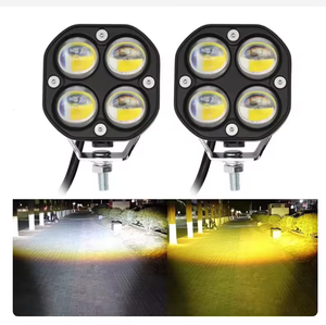 Projecteur à lentille de 3 pouces, feux antibrouillard LED, barre lumineuse LED 4x4, blanc + jaune, Focos LED, lampe laser automatique pour Wrangler JL, feux de moto - Product Image 2