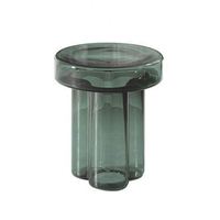 Nouvelle conception de meubles pour la maison, table d'appoint orange, vente en gros, table basse moderne en verre coloré pour le salon