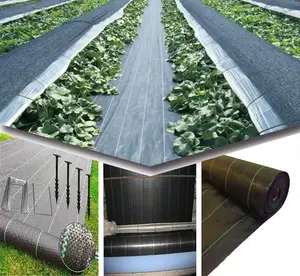 Tapis anti-mauvaises herbes en tissu noir, 90g/m2, 4x100m, au meilleur prix d'usine