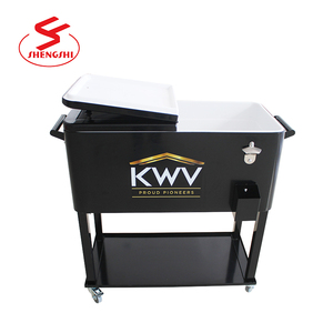 Carrito Enfriador de Bebidas Portátil con Ruedas para Exteriores, Capacidad de 80 Cuartos, Nevera Móvil para Patio, Caja de Hielo para Bebidas, Carrito Enfriador de Cerveza - Product Image 4