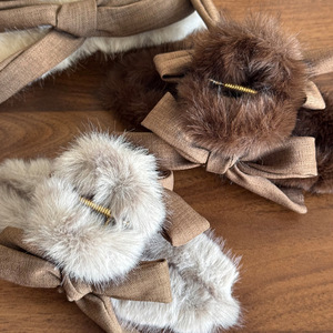Nouvelles pinces à cheveux simples et grandes à nœud <span class=keywords><strong>papillon</strong></span>, couleur unie, accessoires pour cheveux pour femmes, <span class=keywords><strong>papillon</strong></span>, fausse fourrure, fourrure, pince à cheveux en forme de requin, pince à cheveux en peluche - Product Image 3