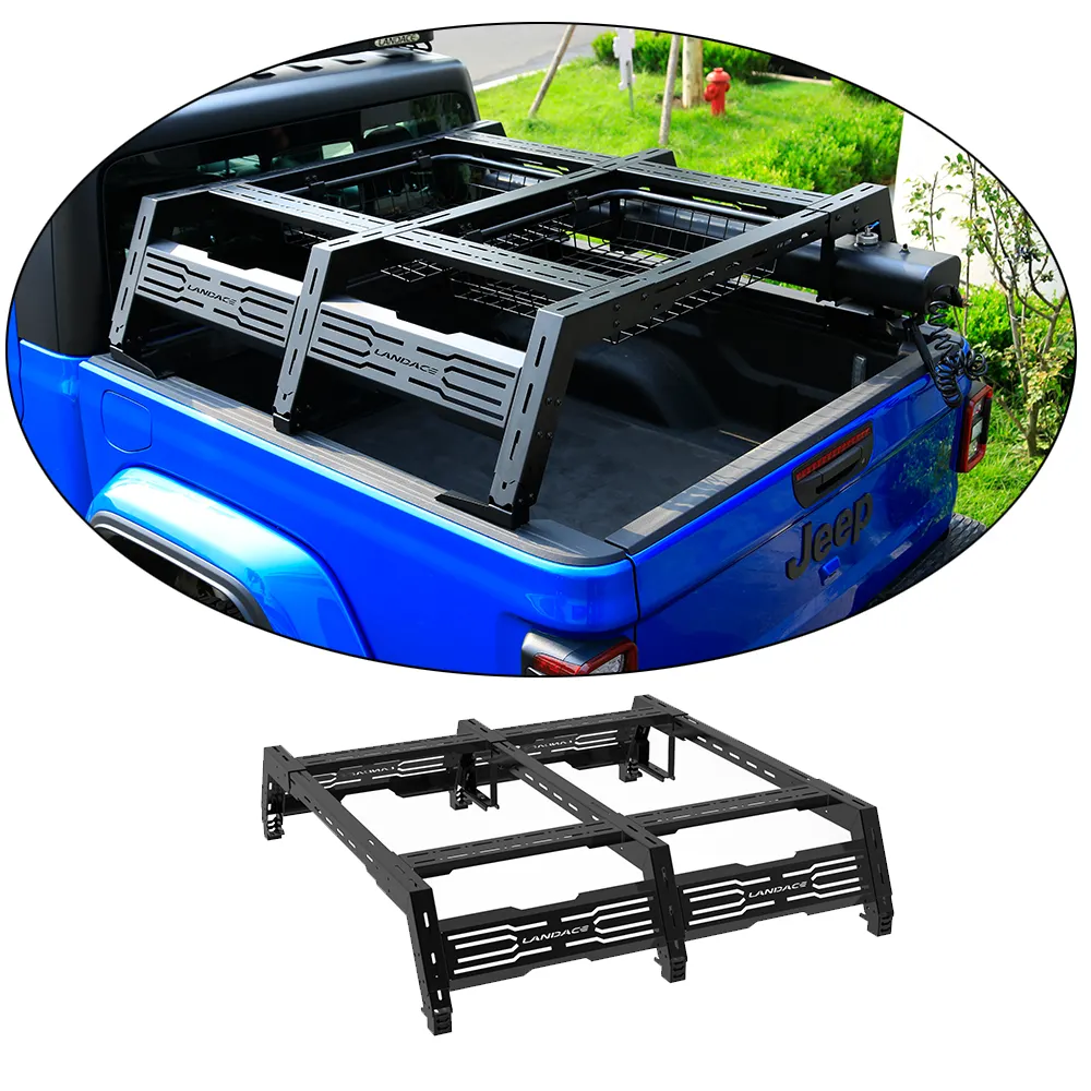 Universal Retractable Pickip Truck Bed Rack Ladder Ute Tub Rack Roll Bar Steel Carrier with Cistern for Farm Truck