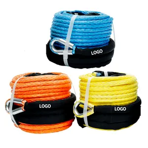 ZEALPersonnalisable LOGO 10mm 28m <span class=keywords><strong>Dyneema</strong></span> UHMWPE <span class=keywords><strong>Treuil</strong></span> <span class=keywords><strong>Corde</strong></span> Synthétique <span class=keywords><strong>pour</strong></span> ATV UTV - Product Image 1