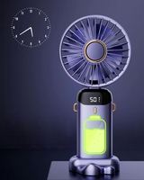 Nouveauté Mini ventilateur à main portable Ventilateur de table pliant rechargeable par USB avec support pour téléphone pour la voiture