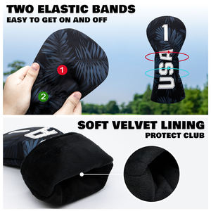 Ventes Flash : Housse de Protection en Nylon pour Driver, Fairway et Hybride de Golf, Broderie Logo USA, pour Clubs de Golf - Product Image 3