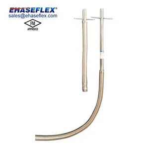 FM a approuvé le tuyau de joint de tuyau en métal d'arroseur flexible ondulé de tressage de fil de l'acier inoxydable SS304 pour la pièce propre