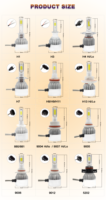 C6 36W ampoules de phares LED 6000K blanc 3800LM puces COB IP68 étanche Plug Play voiture camion Kit de Conversion H4 H7 H11 9005 nouveau