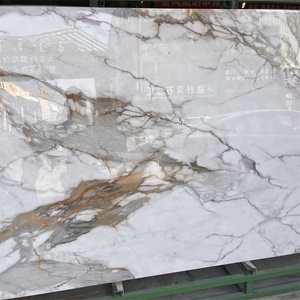 Dalle de <span class=keywords><strong>pierre</strong></span> nano or Calacatta polie pour la décoration de sol et de mur de la maison <span class=keywords><strong>pierre</strong></span> artificielle Nano verre marbre <span class=keywords><strong>pierre</strong></span> blanche - Product Image 6