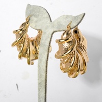 Parure de bijoux africains en alliage de cuivre plaqué or pour femme, idéale pour mariage, fiançailles, fête, comprenant boucles d'oreilles et collier pendentif