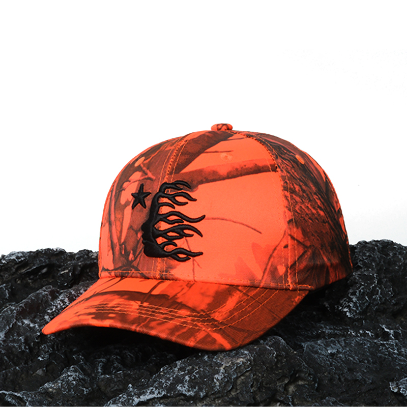 Casquette Broderie Cerf Camouflage Orange Fluo Pêche Chasse Taille Unique   Livraison Gratuite