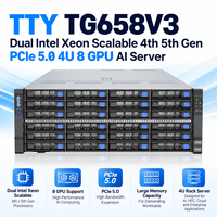 Serveur IA TTY TG658V3 double processeur Intel Xeon Scalable 4e et 5e génération PCIe 5.0 4U 8 GPU pour l'apprentissage profond, le calcul haute performance et les centres de données