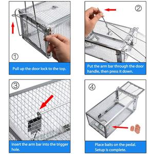 Petit piège à rats de laboratoire automatique haute sensibilité Cage pour animaux en métal d'élevage de souris - Product Image 3