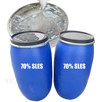 Produits chimiques détergents, alcool, matériaux pour désinfectants pour les mains, Texapon Sodium Lauryl Ether Sulfate N70 SLES