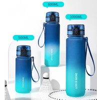 Offre Spéciale – Bouteille d'eau réutilisable et durable de grande capacité (500/600/1000 ml) sans BPA, avec messages de motivation, idéale pour la salle de sport et les activités de plein air