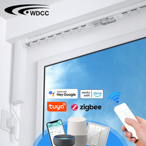 Thông minh im lặng điện tùy chỉnh cơ giới Rèm theo dõi không dây điều khiển từ xa S gấp cơ giới Rèm theo dõi mở - Product Image 1
